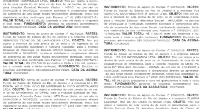 Sem contrato e sem licitação: Saúde do estado autoriza pagamento de R$ 15 milhões por meio de reconhecimento de dívida 48 Diário Oficial do Estado 1