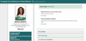 Candidadata ao Senado pelo PSOL, Mônica Benício afirma não ter patrimônio para declarar 50 Mônica Benício - Bens 2024
