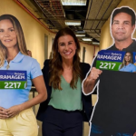 PL leva 'Ramagens de papelão' a ato de Flávio Bolsonaro e Douglas Ruas no Maracanãzinho 2 Ramagens de papelao