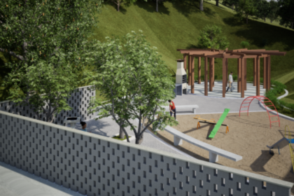 Projeção de como ficará a urbanização das comunidades Bateau Mouche e Chacrinha do Mato Alto após as obras do programa Morar Carioca. — Foto: Prefeitura do Rio / Divulgação
