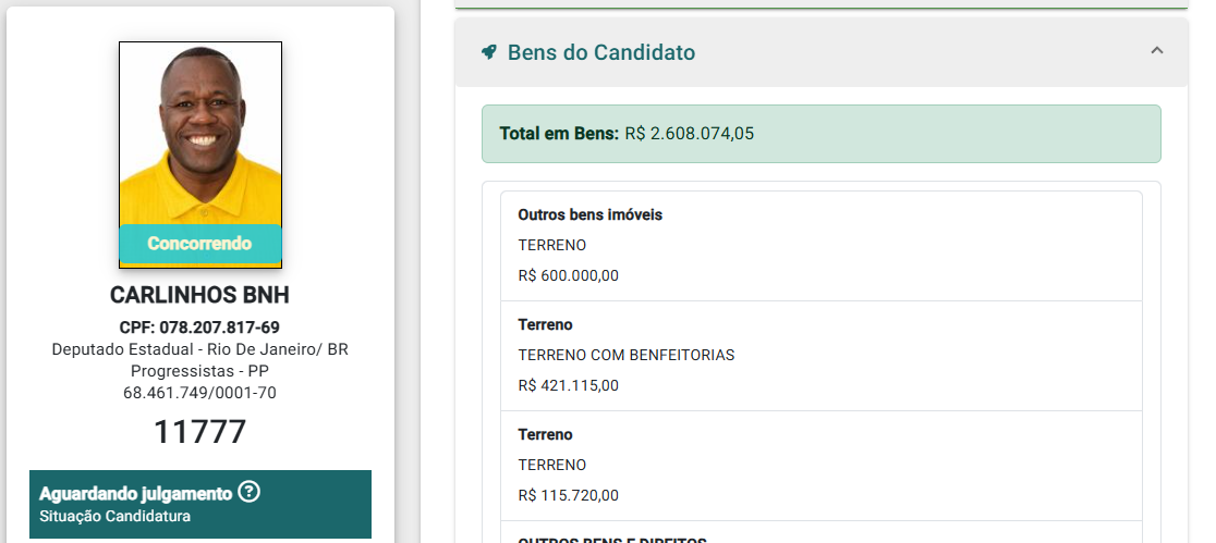 Em um mandato na Alerj, deputado Carlinhos BNH viu patrimônio crescer de R$ 300 mil para R$ 2,6 milhões 48 Screenshot 145