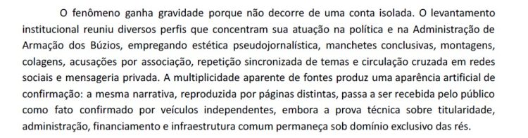Trecho da ação civil pública