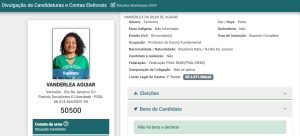 Candidadata ao Senado pelo PSOL, Mônica Benício afirma não ter patrimônio para declarar 52 anderléa Aguiar - Bens 2024
