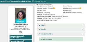 Candidadata ao Senado pelo PSOL, Mônica Benício afirma não ter patrimônio para declarar 51 Vanderléa Aguiar - Bens 2026