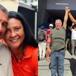À esquerda, José Camilo Zito e Andréia Zito; à direita, Anthony Garotinho celebra com seu aliado.