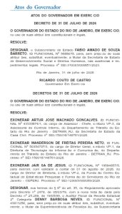 Primeira rodada de agosto, 5 a 3 no placar: vice-presidência do Proderj e subsecretaria de Economia do Mar ganham destaque nas nomeações de Couto 50 WhatsApp Image 2026 08 03 at 08.16.34