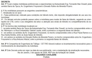 Prefeitura do Rio cria novas motofaixas na Lagoa-Barra e nos elevados Freyssinet e Rufino Pizarro 52 WhatsApp Image 2026 08 04 at 09.38.59