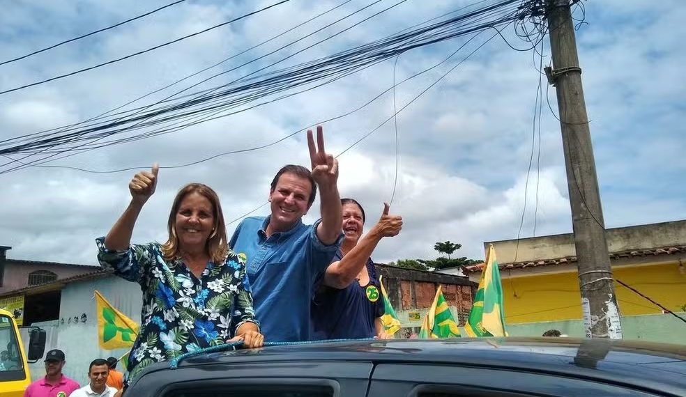 Justiça começa a ouvir testemunhas em processo contra Lucinha; Eduardo Paes foi convocado pela acusação 47 Eduardo Paes ao lado da deputada estadual Lucinha, em 2018, na Zona Oeste do Rio