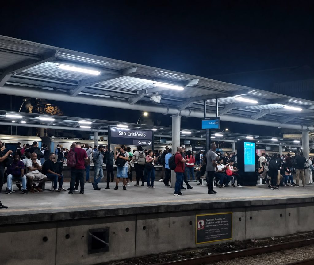 Passageiros enfrentam problemas nos trens por falta de energia na Central do Brasil