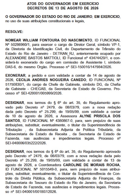 'Sextou' de Couto tem saldo positivo para as nomeações: Detran, Detro, Turismo, Desenvolvimento Econômico e Direitos Humanos recebem reforços 50 WhatsApp Image 2026 08 14 at 08.18.40