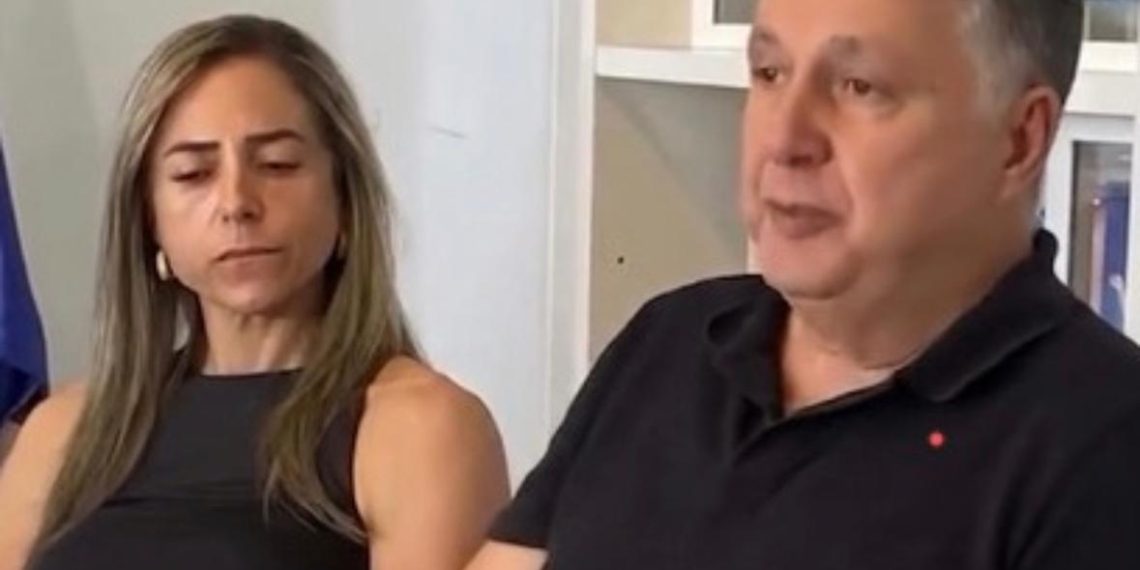 A agora ex-vice, major Elaine Gonçalves, e Anthony Garotinho