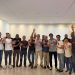 Eduardo Paes, Pedro Paulo, Rogério Lisboa, Dudu Reina e vereadores de Nova Iguaçu durante ato de apoio às candidaturas do PSD