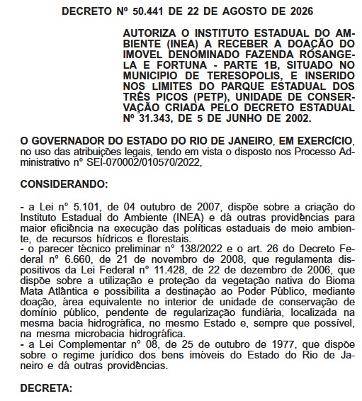 Derrubou lá, doou cá: fundo imobiliário entrega ao estado 211 hectares em Teresópolis para compensar corte de árvores 49 WhatsApp Image 2026 08 24 at 09.13.44