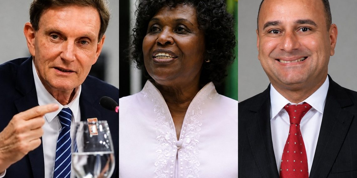 Marcelo Crivella, Benedita da Silva e Waguinho aparecem entre os candidatos ao Senado pelo Rio de Janeiro com maiores índices de rejeição na pesquisa Quaest