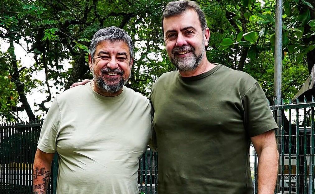 Quaquá e Marcelo Freixo, em publicação que marcou as pazes entre a dupla