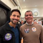 Marcelo Calero e Rafael Aloísio Freitas em evento de campanha