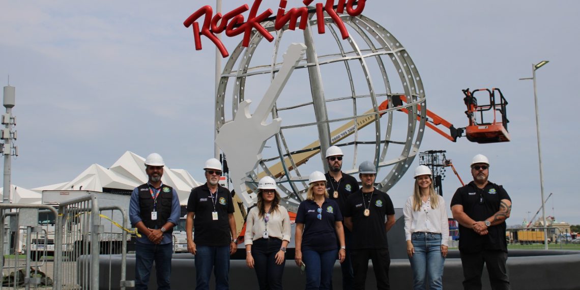 Fiscais do Crea-RJ percorreram as instalações do Rock in Rio 2026 