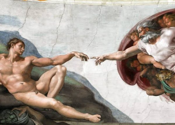 O Poder Superior 48 Reprodução da pintura "A criação de Adão", de Michelangelo, e representação de O Poder Superior