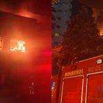 Imagens do incêndio na pizzaria Ferro e Farinha, em Botafogo