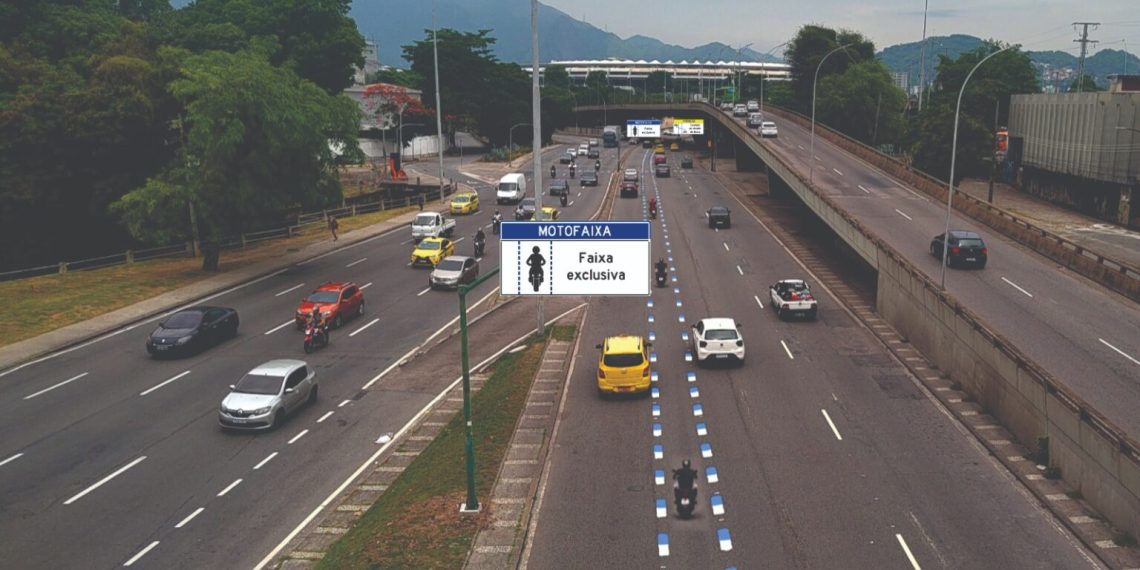 Prefeitura do Rio cria novas motofaixas na Lagoa-Barra e nos elevados Freyssinet e Rufino Pizarro 47 motofaixas no Rio
