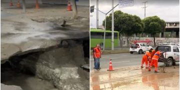 Vazamento em rede de distribuição de água no Maracanã afeta 19 bairros do Rio 10 O abastecimento será retomado de forma gradativa, podendo levar 72h ou mais