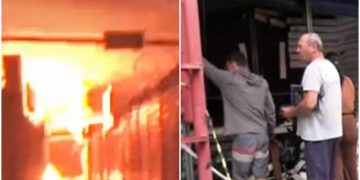 Incêndio de grandes proporções atinge o camelódromo de Campos dos Goytacazes, no Norte Fluminense