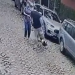 Imagem de câmera de segurança que flagrou homem agredindo mulher e cães na Gávea, na Rua Piratininga