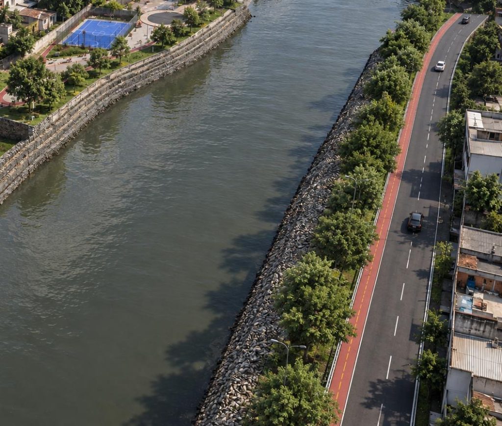 Bacia do Rio Acari: prefeitura inicia construção de 740 metros de muros de contenção; obra completa terá investimento de R$ 430 milhões