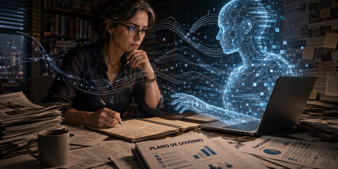 A coluna já deixa claro de antemão: imagem gerada por inteligência artificial apenas com o objetivo de ilustrar a reportagem - Foto: Gemini