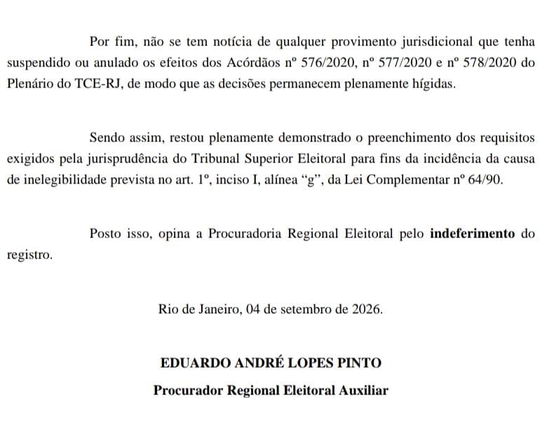 Ministério Público Eleitoral pede o indeferimento da candidatura de Rubens Bomtempo (PT), ex-prefeito de Petrópolis, a deputado federal 51 WhatsApp Image 2026 09 05 at 09.03.39