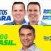 Gutemberg e Rosenverg Reis lançam santinho com Flávio Bolsonaro: BolsoPaes