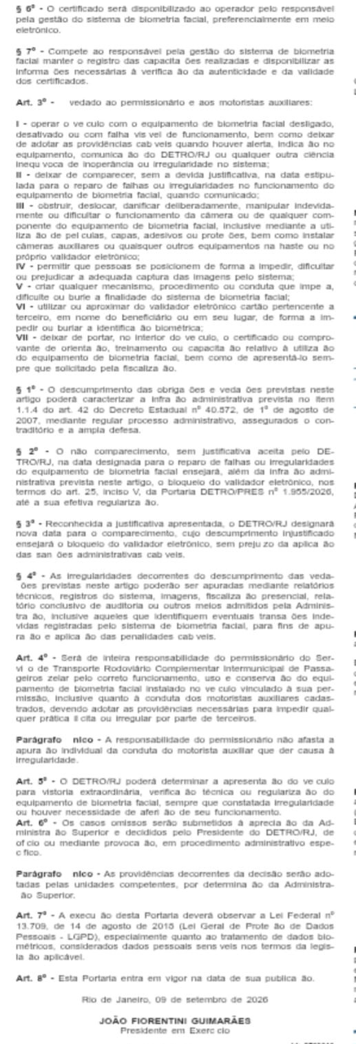 Nem adesivo, nem 'jeitinho': Detro-RJ estabelece regras rígidas para operação dos sistemas de biometria facial nas vans 51 WhatsApp Image 2026 09 14 at 10.30.12 2