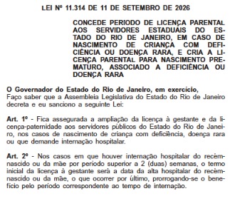 Servidores estaduais do Rio passam a ter direito a licença ampliada após nascimento de filhos com deficiência ou doença rara 52 WhatsApp Image 2026 09 14 at 10.58.38