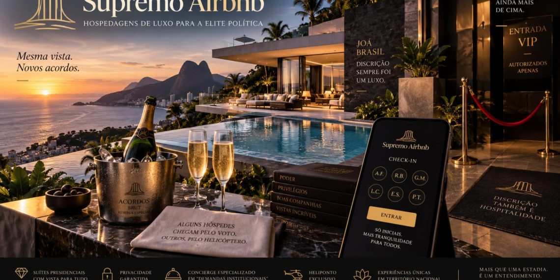 A propaganda do "Supremo Airbnb", a plataforma idealizada pelo banqueiro Daniel Vorcaro