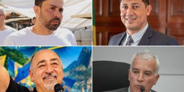 candidatos Diego Alba (PSDB), Vandro Família (PSDB), Paulo Lomeha (Mobiliza) e Zézinho do Caminhão (Solidariedade)