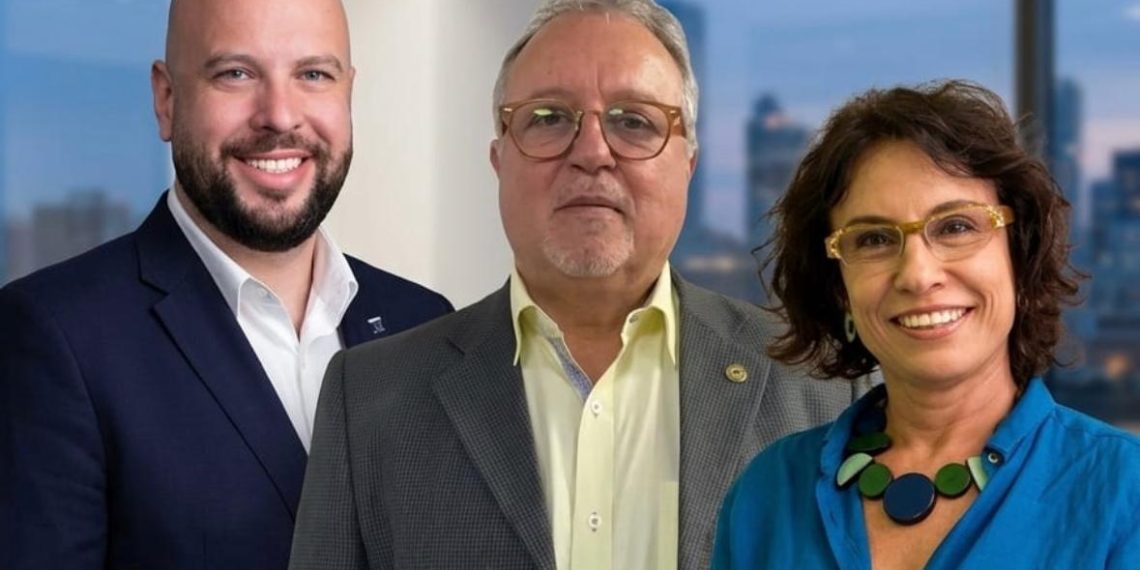 Eleições 2026: antes que o sistema desabe, Crea-RJ, CAU-RJ e Coppe/UFRJ cobram visão de Estado e fim do loteamento político nos setores de Engenharia, Arquitetura e Ciência no Rio 49 Miguel Fernández, Sydney Menezes e Suzana Kahn: união pelo fortalecimento da engenharia e arquitetura públicas Divulgação/CREA-RJ