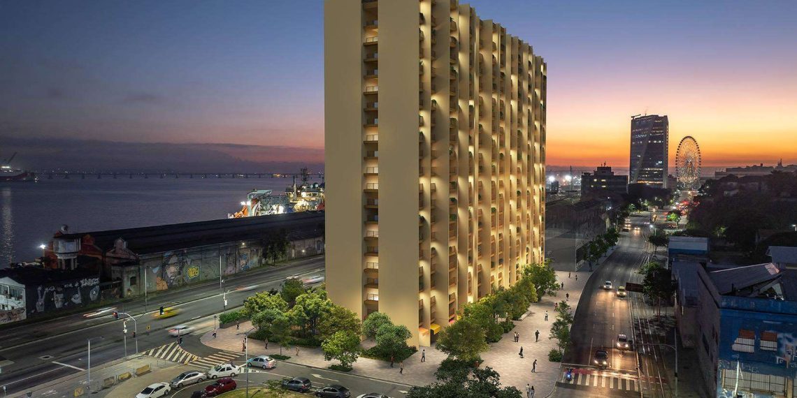 Residencial Erê, da Cury Construtora, será erguido no Porto Maravilha e terá projeto assinado pelo arquiteto Isay Weinfeld, com vista para a Baía de Guanabara.