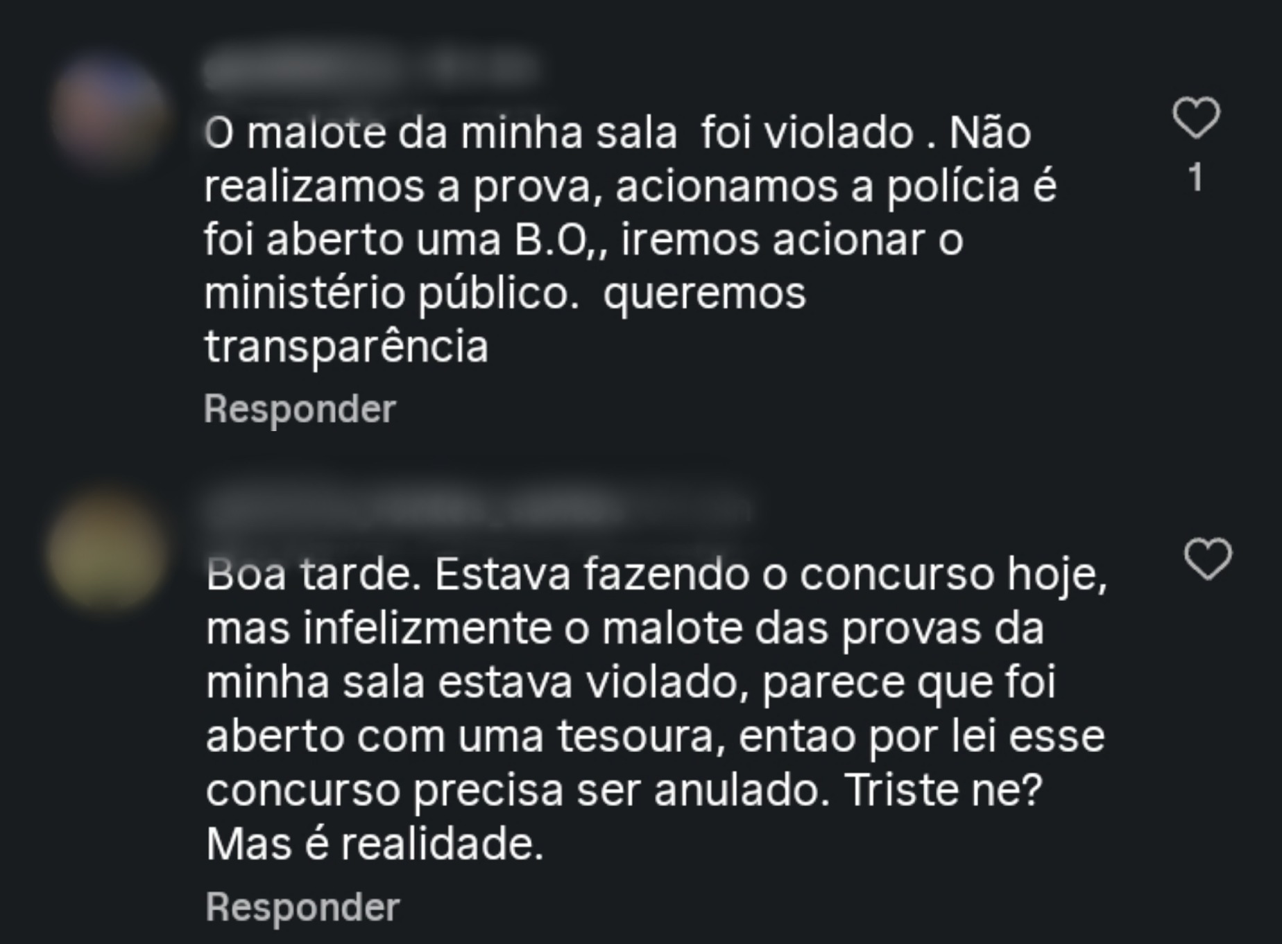 Nas redes, participantes relataram momento em que malote de provas chegou violado na sala - Foto: Reprodução/Redes Sociais