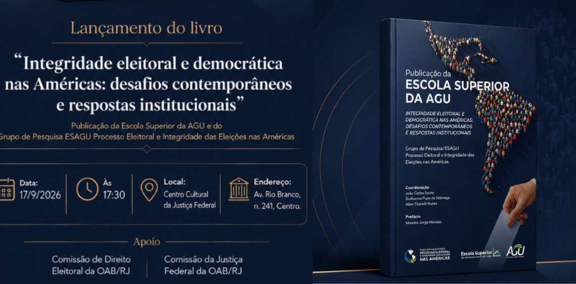 Capa de livro da Escola Superior da AGU