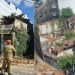 Casarão na Rua Cosme Velho após desabamento