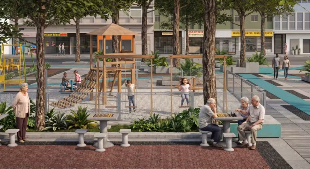 Após abaixo-assinado com 472 assinaturas pela retirada de muro, obras da Praça Sarah Kubitschek, em Copacabana, serão concluídas em outubro com área pet e academia