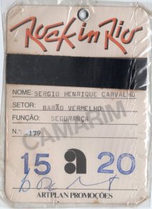 Crachá do Rock In Rio