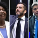 Benedita da Silva e Carlos Jordy e Carlos Portinho, candidatos ao Senado