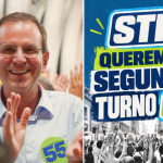 Virada de Lula motiva aliados de Paes a se mobilizarem por segundo turno para governador no Rio; eleitores criam 'Exército do Dudu' 11 Eduardo Paes e banner de campanha por segundo turno