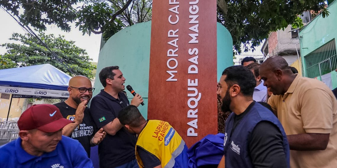 Inauguração das obras no Parque das Mangueiras, em Bangu