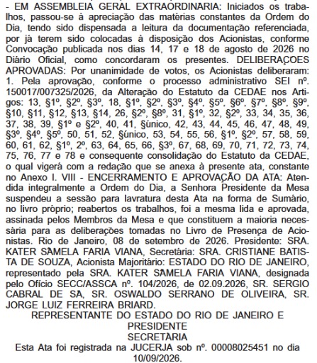Cedae muda regras sobre salários e prevê gratificação de 100% do valor do cargo para funcionários que assumirem diretorias 55 WhatsApp Image 2026 10 01 at 20.46.43