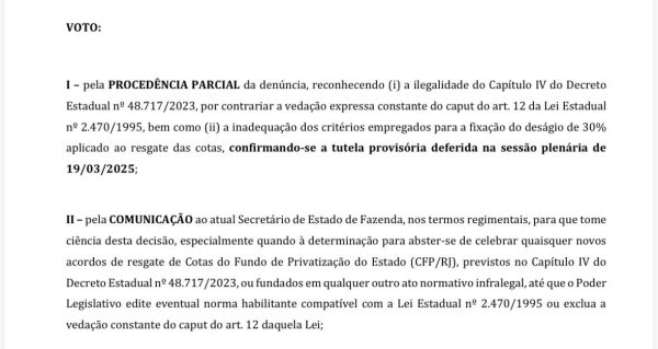 Diante do alerta do deputado Luiz Paulo, TCE-RJ proíbe resgates que já drenaram R$ 81 milhões do Fundo de Privatização e manda notificar Cláudio Castro 54 WhatsApp Image 2026 10 14 at 11.19.19 e1791988039233
