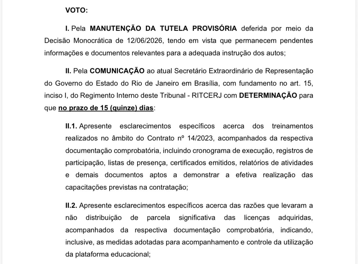 Contrato de R$ 3,7 milhões com suspeita de fraude na Representação do Governo do Estado em Brasília é suspenso pelo TCE-RJ e investigado pelo MP 53 WhatsApp Image 2026 10 15 at 22.22.55