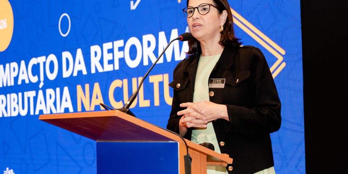 A conta da Reforma Tributária pode sair cara para a cultura do Rio: R$ 450 milhões por ano a menos para manter o espetáculo 51 A secretária estadual de Cultura, Danielle Barros, fala aos empresários presentes no encontro do Lide RJ sobre os impactos da Reforma Tributária no financiamento da cultura