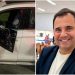 Secretário de Desenvolvimento Econômico de Queimados é morto a tiros pela PM na Avenida Brasil 56 O carro metralhado e o secretário Jefferson da Linave, morto na Avenida Brasil